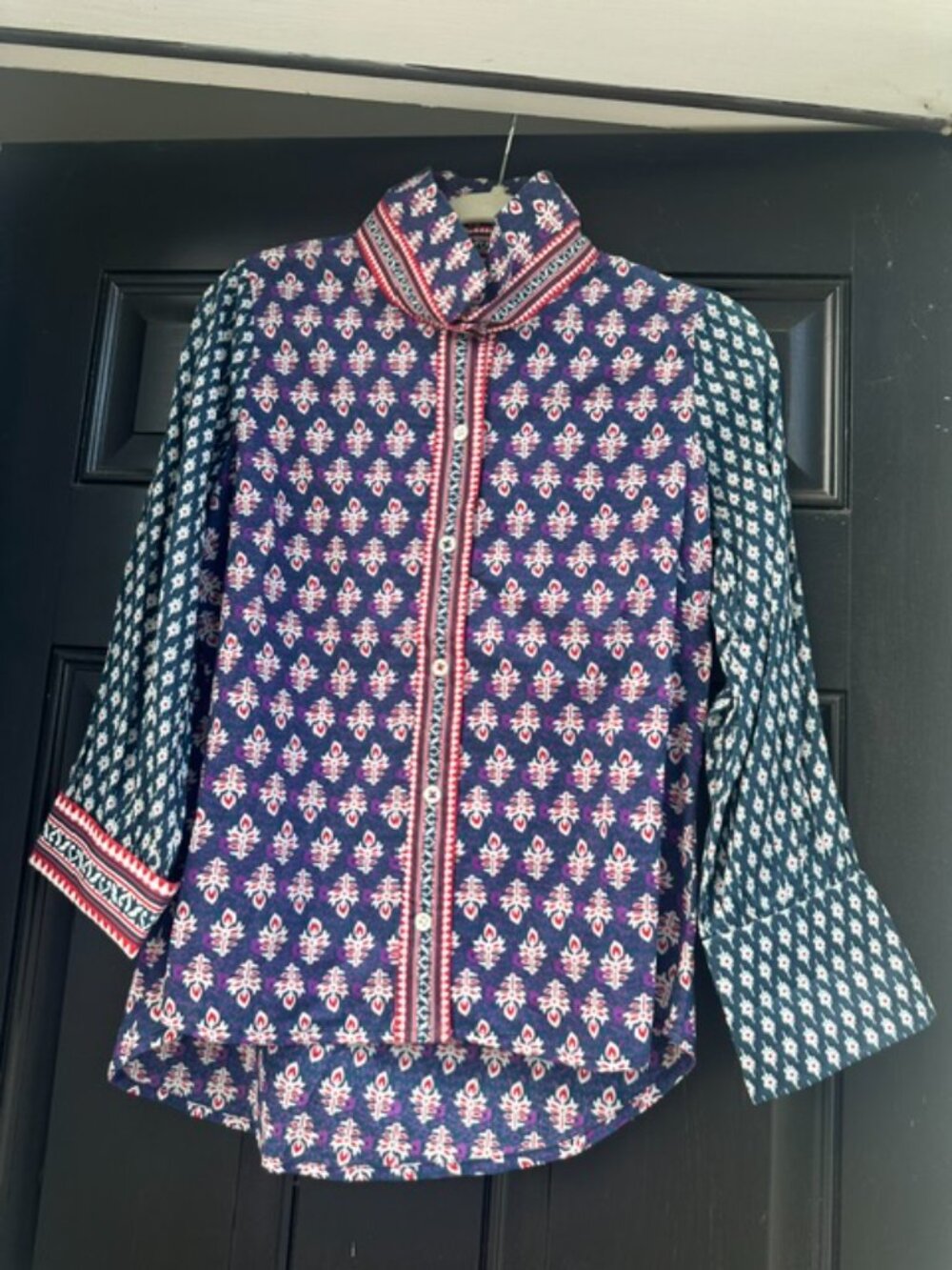 NWT Gretchen Scott Boyfriend Shirt - Wonderful Wisteria - Purple - Small